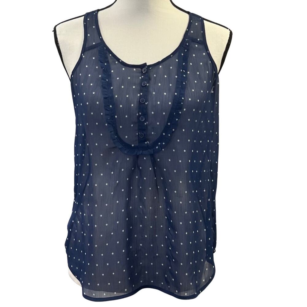 Gap Women's Sheer Star Print Tank Top Size S